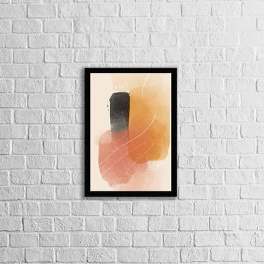 Imagem de Quadro Abstrato Marrom E Preto Iii 24X18Cm