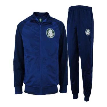 Imagem de Agasalho Conjunto Inverno Masculino Palmeiras Helanca Oficial SPR Azul-Masculino