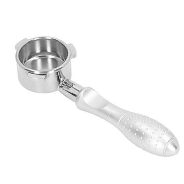 Imagem de Portafilter de café 54mm, portátil sem fundo, alça de liga de aço inoxidável premium para máquina de café série 8 (Prata)