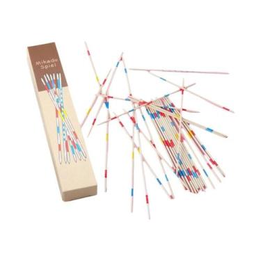 Imagem de Jogo De Mesa Clássico Mikado De Palitos De Madeira Para Adultos E Cria