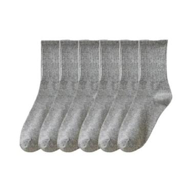 Imagem de Meias Femininas De Cano Médio Respiráveis Confortáveis Absorventes De 