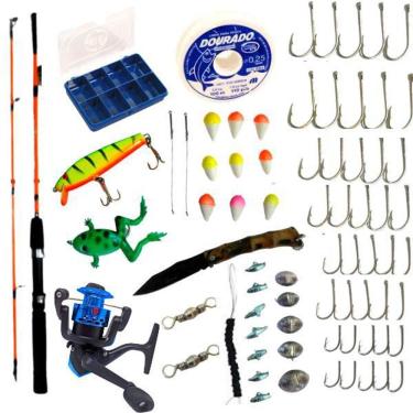 Imagem de Kit De Pesca Completo Vara Molinete Estojo Com S Acessórios