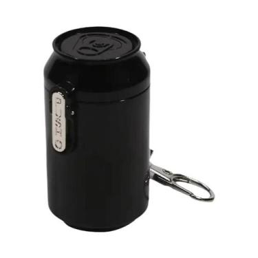 Imagem de Mini Cinzeiro Portátil De Metal Com Tampa E Chaveiro Para Viagens Ao A