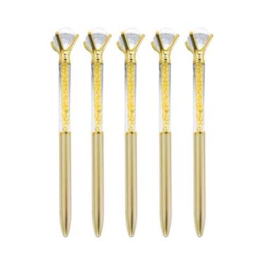 Imagem de Conjunto Elegante De 5 Canetas Com Cristais Para Presentes De Escritór
