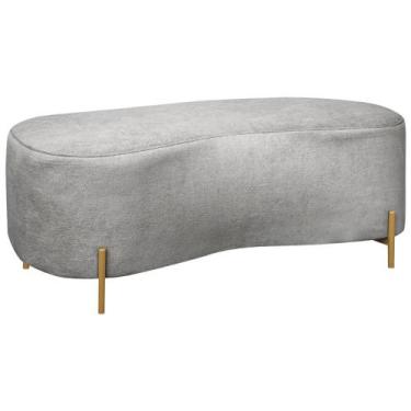 Imagem de Puff Recamier Orgânico Maitê 1mt Quarto Loja Bouclê Cinza Claro - SOFA