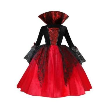 Imagem de Fantasia De Vampiro Para Crianças, Vestido Gótico De Noiva Fantasma Pa