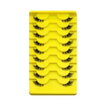 Imagem de Cílios Postiços Naturais Estilo Gatinho Com Faixa Transparente, Cílios