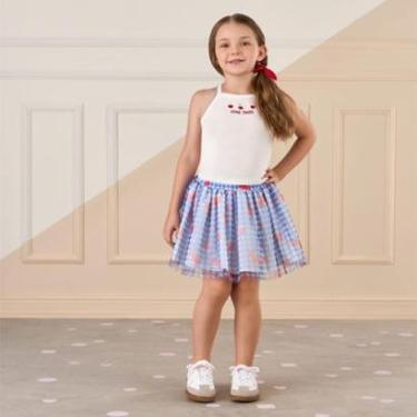 Imagem de Conjunto Infantil Menina Regata/Saia Tule Cereja Mon Sucré-Feminino