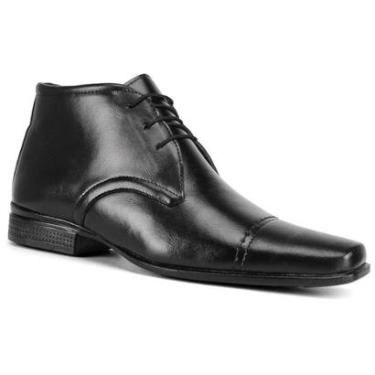 Imagem de Sapato masculino social cano alto botinha casual cadarço preto-Masculino