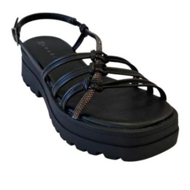 Imagem de Sandália F. Plataforma Tratorada Com Strass Ramarim 2538202-Feminino