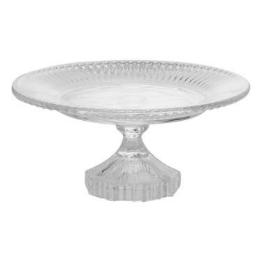 Imagem de Boleira De Vidro Prato Porta Bolo Com Pé Cristal Renaissance 22cm Lyor