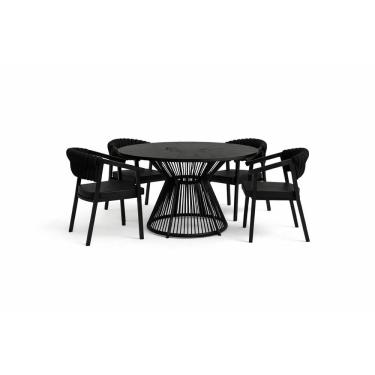 Imagem de Conjunto Eclipse 100% alumínio náutico 4 Cadeiras Metal Art.