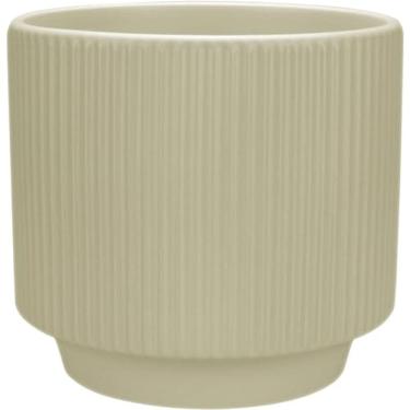 Imagem de CACHEPÔ REDONDO VASO DECORATIVO PLANTA HOME&CO CERÂMICA 12x13x13cm BEGE