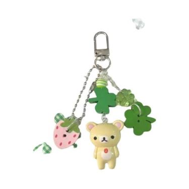 Imagem de Pingente De Trevo De Quatro Folhas Com Tema De Verão, Urso Japonês Art