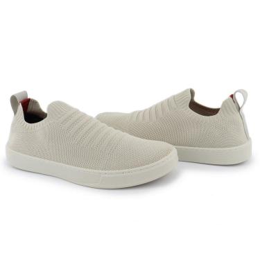 Imagem de Tênis Knit Trançado Casual Masculino Slip On Malha Respirável Sem Cadarço Super Leve e Confortável-Masculino