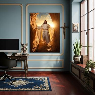 Imagem de Quadro Jesus Saindo do Túmulo  - 70x50cm