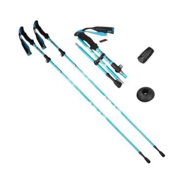Imagem de Conjunto De Bastões De Trekking Telescópicos Ultraleves E Dobráveis 2P