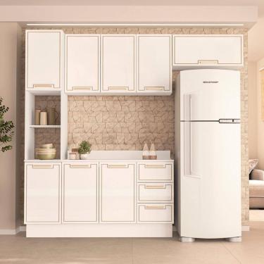 Imagem de Cozinha Modulada 4 Pecas com Tampo e Rodape Amara Politorno