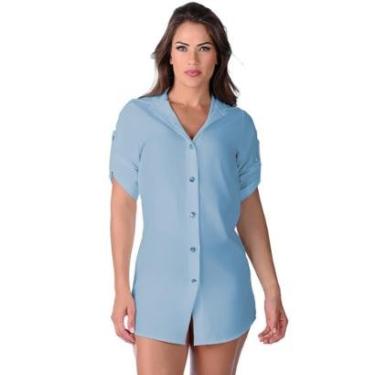 Imagem de Saída De Praia Chemise Camisão Manga 3/4-Feminino