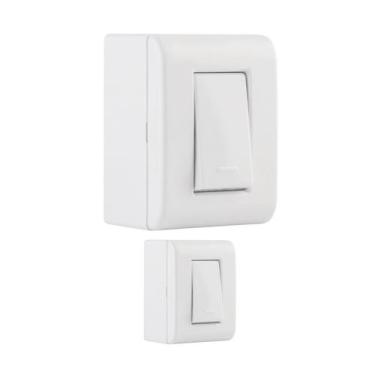 Imagem de Kit 2 Caixa De Sobrepor Com 1 Interruptor Simples 10A Tramontina
