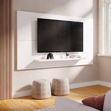 Imagem de Painel Para Tv Macau Com Prateleira Sala Quarto - Shoptri, Branco