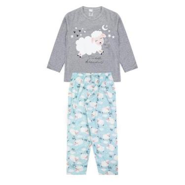 Imagem de Pijama Infantil Feminino Inverno Sweet Dreams - Hey Kids Mescla, 4, Me