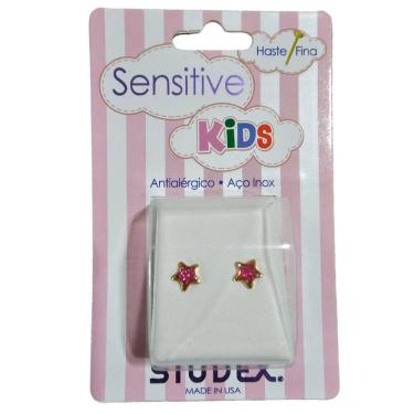 Imagem de Brinco Studex Sensitive Kids Estrela Rosa 6X6mm Sk3542y
