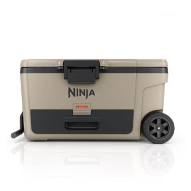 Imagem de Cooler Portátil Ninja FrostVault 65 L com Rodas e Zona Seca Isolada Bege Claro