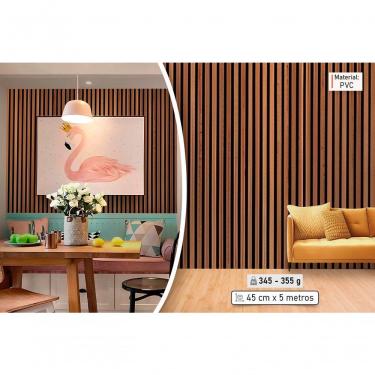 Imagem de Papel de Parede Adesivo Estampa Madeira Rolo 5 Metros para Decoração Autoadesivo PVC Amadeirado Top Rio Comercial