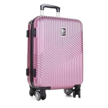 Imagem de Mala Viagem Santino 7003 Rígida Abs Rodinhas 360 Tsa Média, Rosa