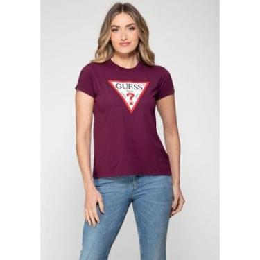 Imagem de Camiseta Guess Triang Trad Desgastado Uva-Feminino