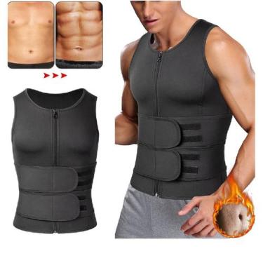 Imagem de Cinta Colete Camisa Sauna Shaper Emagrecimento Postura Queima Barriga 