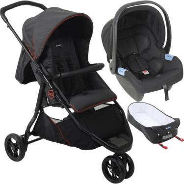 Imagem de Carrinho de Bebe Moises Bebe Conforto Burigotto CR3 22 Gray Red