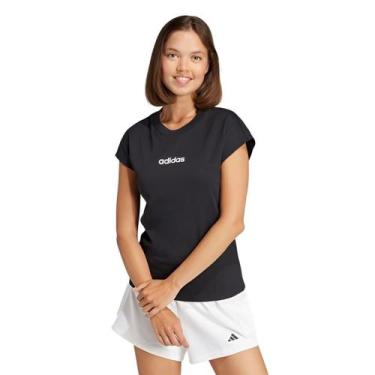 Imagem de Camiseta Adidas Essentials Linear Preta, M