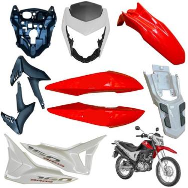 Imagem de Kit Carenagem Nxr Bros 160 modelo 2016 Até 2021 Completo Aba do Tanque