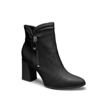 Imagem de Bota Mississipi Ma132 Ankle Boot Salto Grosso Cano Curto Feminino-Feminino