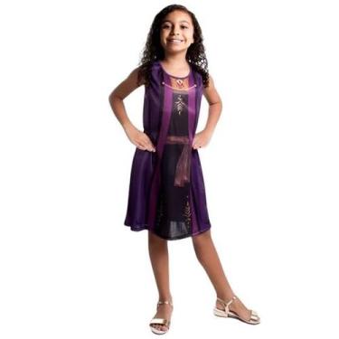 Imagem de Vestido-fantasia frozen pop infantil -disney - Tamanho G - NovaBrink