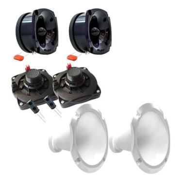 Imagem de Kit corneteira 2x2 unlike 400 completo corneta aluminio cor:branco, BR