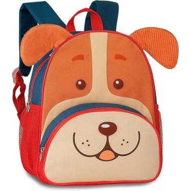 Imagem de Mochila de Costas Bolsa Mala Infantil Menino Bebê Cachorrinho Dog Pets