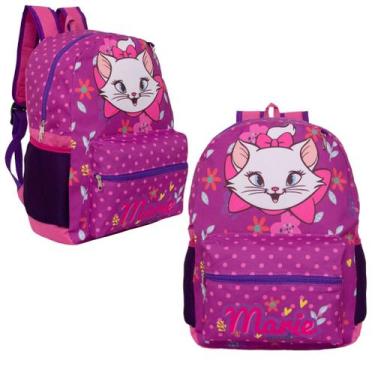 Imagem de Mochila Infantil Menina Gatinha Marie Roxa Tam G Passeio - TOYS 2U