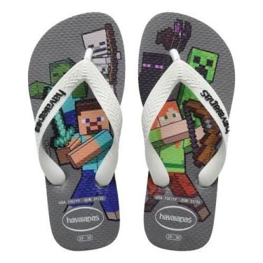 Imagem de Chinelo Havaianas Kids Minecraft Original, Cz, Bco, 25/26