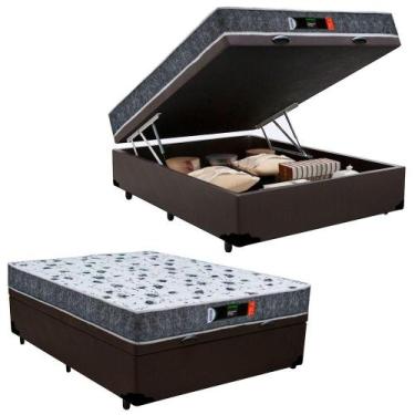 Imagem de Cama Box Baú Casal + Colchão Ortopédico Resistente Pró D28 Colchões 13