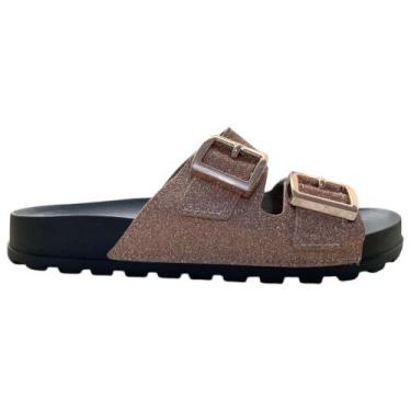 Imagem de tamanco feminino moleca glitter mini shine, Ouro, Rosado, 35
