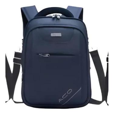 Imagem de Mochila Com Alça Impermeável Bolsa Para Notebook Reforçada - ACO, Azul