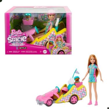 Imagem de Boneca barbie stacie ao resgate go kart veiculo