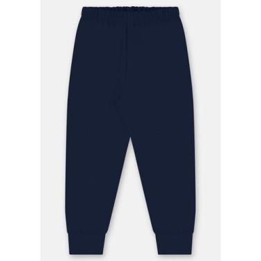 Imagem de Calça Infantil Unissex em Malha Térmica Up Baby, Azul marinho, 12