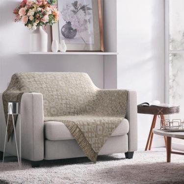 Imagem de Manta P/ Sofá Jacquard - Casablanca - Indiano Bege - 1,40m x 2,10m - A