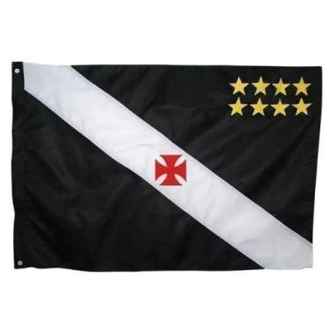 Imagem de Bandeira Myflag Vasco - 4 Panos, Preto, Branco