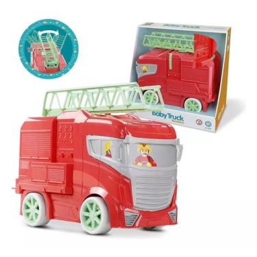 Imagem de Caminhão Baby Truck Bombeiro 26 Cm Roma Brinquedos - Ref. 0220