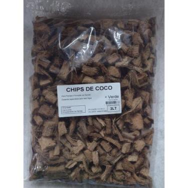 Imagem de Chip de coco 3 litros substrato orquídea vasos - + Verde